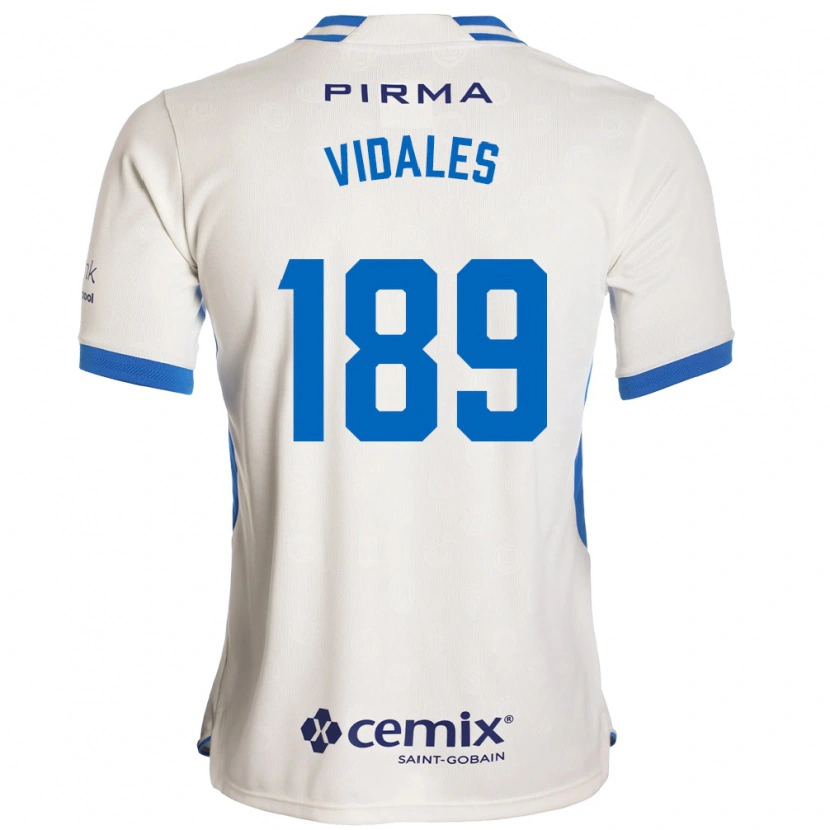 Danxen Kinderen Álvaro Vidales #189 Wit Blauw Rood Uitshirt Uittenue 2026/27 T-Shirt België