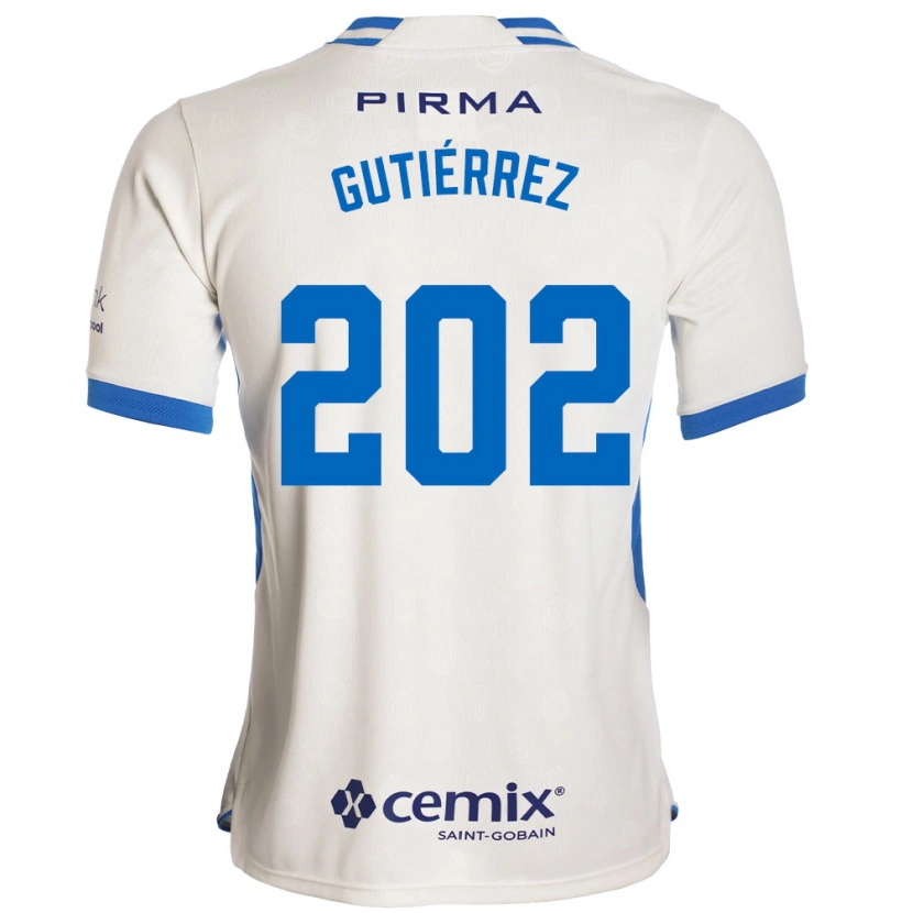 Danxen Kinderen Alex Gutiérrez #202 Wit Blauw Rood Uitshirt Uittenue 2026/27 T-Shirt België