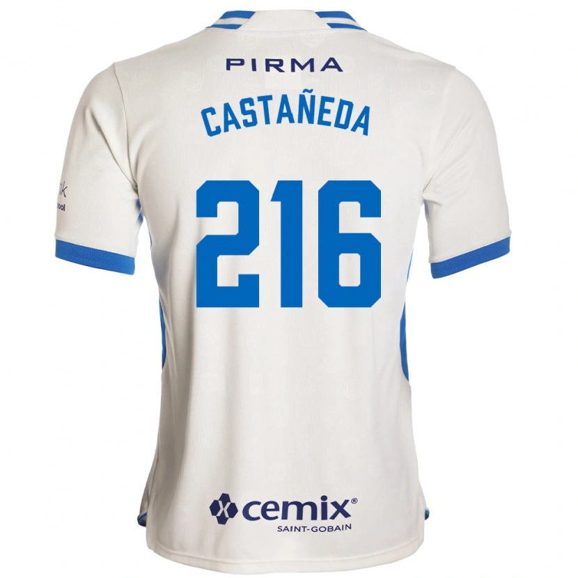 Danxen Kinderen Ian Castañeda #216 Wit Blauw Rood Uitshirt Uittenue 2026/27 T-Shirt België
