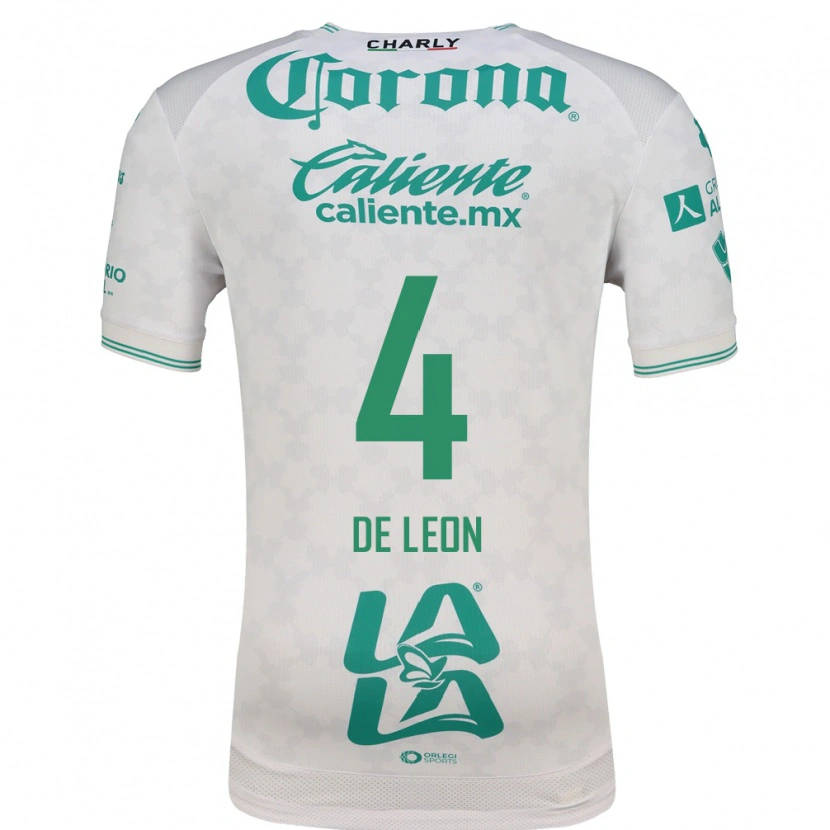Danxen Kinderen Lourdes De Leon #4 Lichtgroen Wit Uitshirt Uittenue 2026/27 T-Shirt België