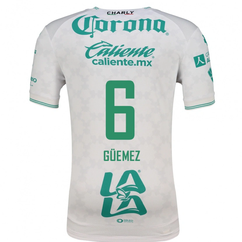 Danxen Kinderen Javier Güemez #6 Lichtgroen Wit Uitshirt Uittenue 2026/27 T-Shirt België