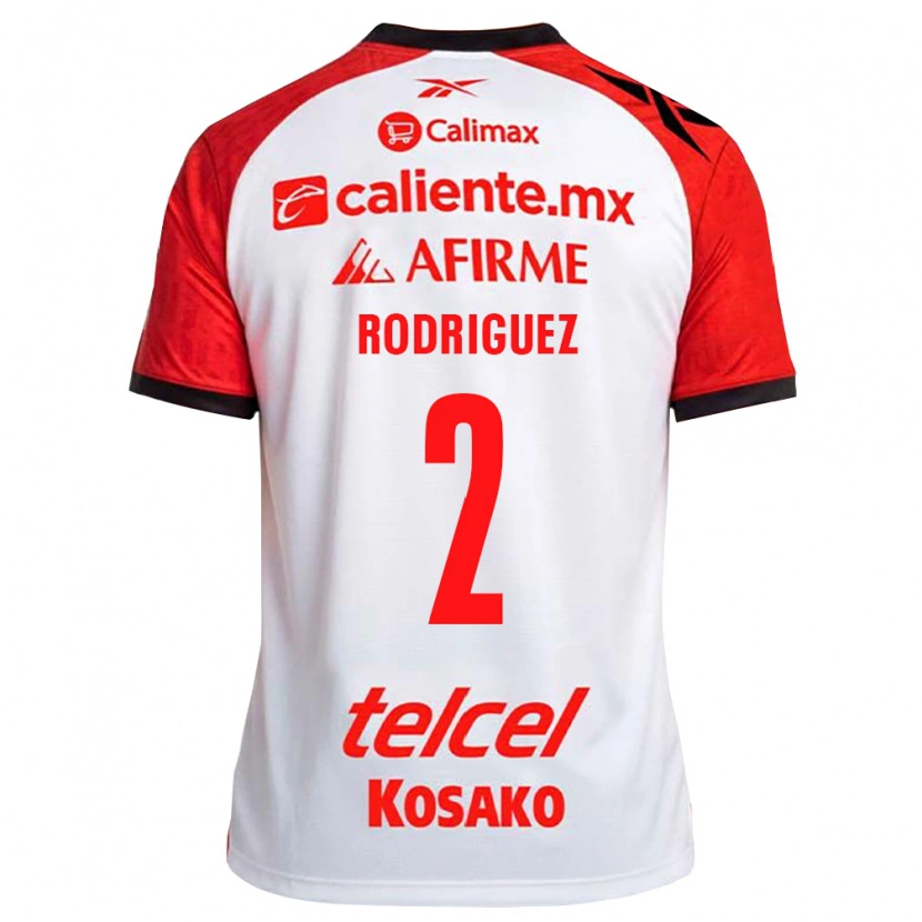 Danxen Kinderen Antonio Rodríguez #2 Wit Zwart Rood Uitshirt Uittenue 2026/27 T-Shirt België
