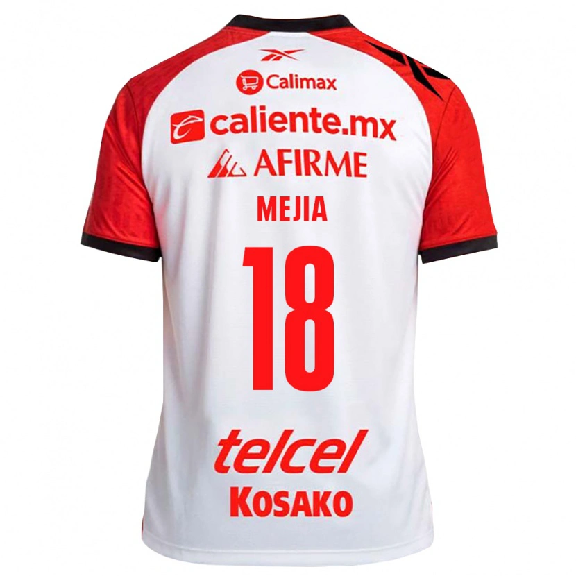 Danxen Kinderen Aarón Mejía #18 Wit Zwart Rood Uitshirt Uittenue 2026/27 T-Shirt België