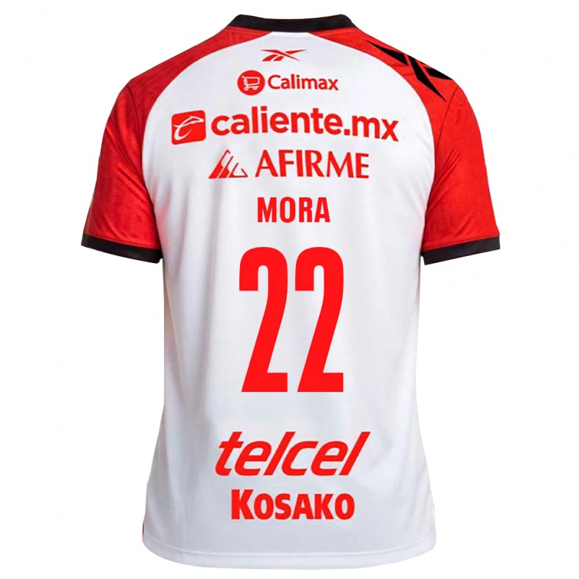 Danxen Kinderen Bianca Mora #22 Wit Zwart Rood Uitshirt Uittenue 2026/27 T-Shirt België