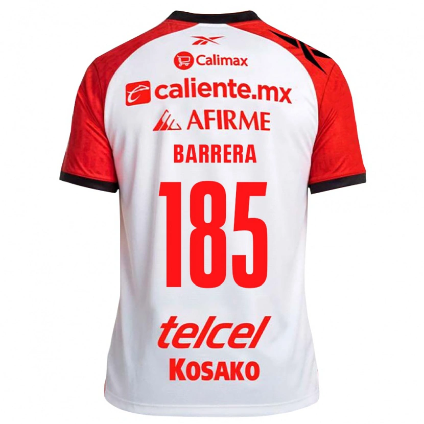 Danxen Kinderen Geonathan Barrera #185 Wit Zwart Rood Uitshirt Uittenue 2026/27 T-Shirt België