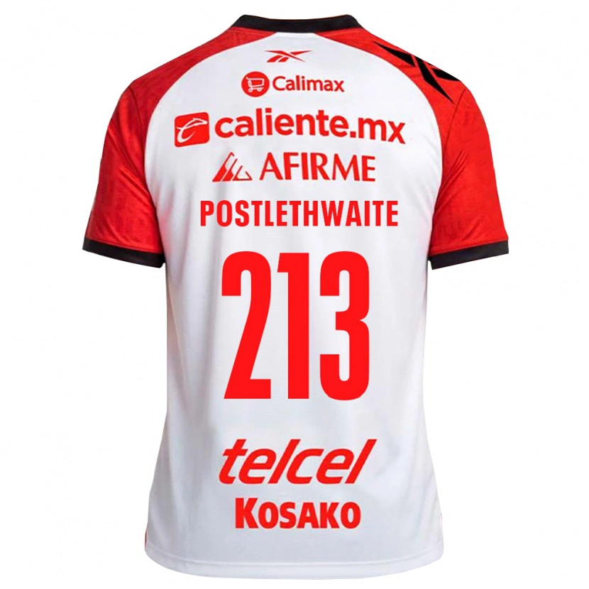 Danxen Kinderen Emiliano Postlethwaite #213 Wit Zwart Rood Uitshirt Uittenue 2026/27 T-Shirt België