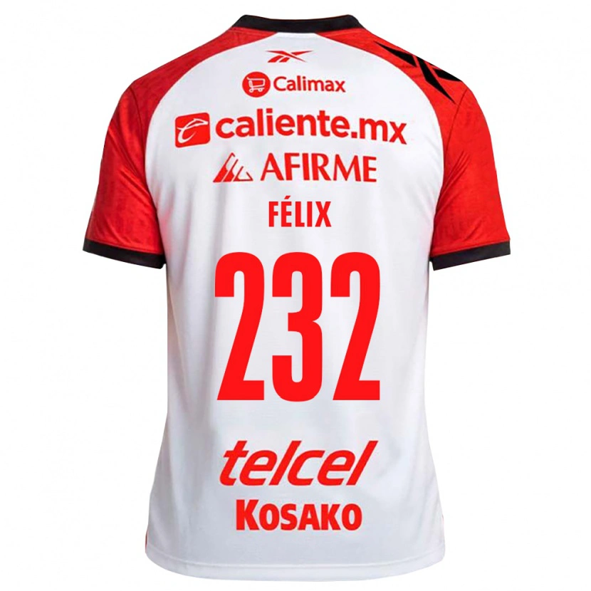Danxen Kinderen Erick Félix #232 Wit Zwart Rood Uitshirt Uittenue 2026/27 T-Shirt België