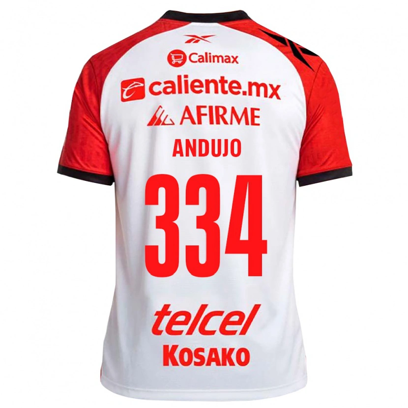 Danxen Kinderen Favio Andujo #334 Wit Zwart Rood Uitshirt Uittenue 2026/27 T-Shirt België