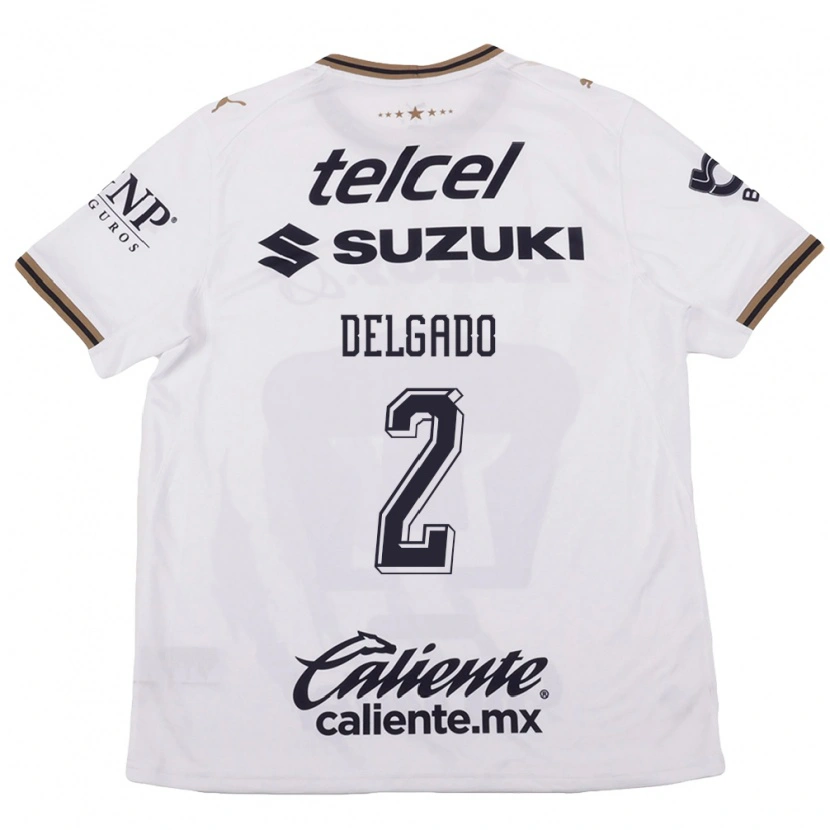 Danxen Kinderen Dirce Delgado #2 Wit Zwart Bruin Uitshirt Uittenue 2026/27 T-Shirt België