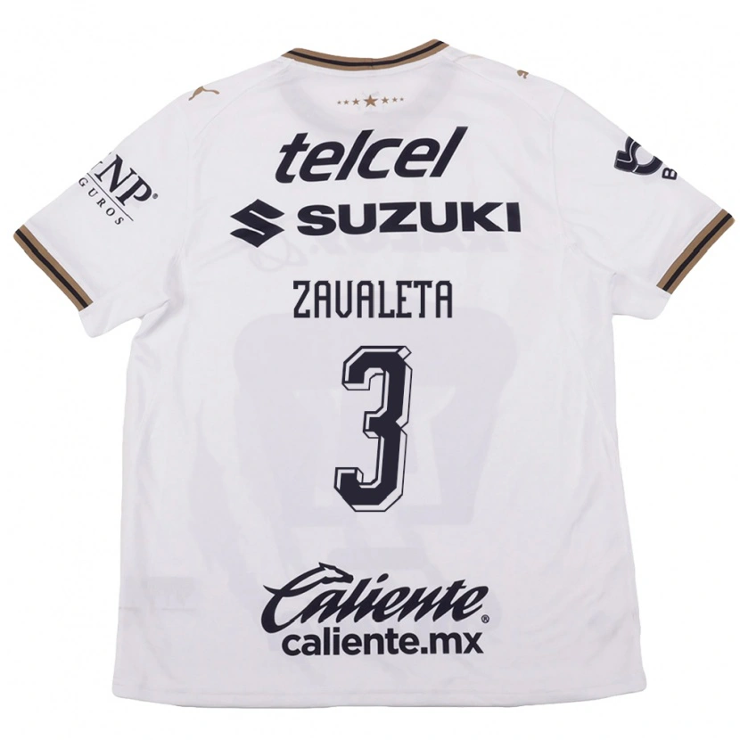 Danxen Kinderen Rebeca Zavaleta #3 Wit Zwart Bruin Uitshirt Uittenue 2026/27 T-Shirt België