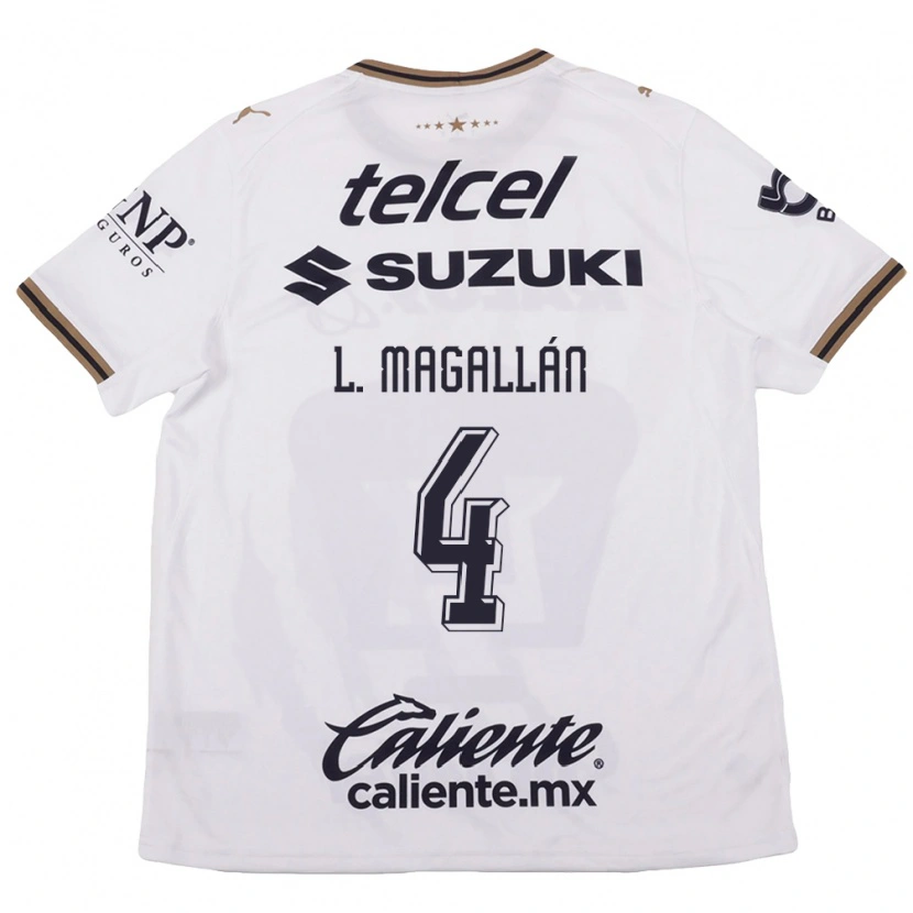 Danxen Kinderen Lisandro Magallan #4 Wit Zwart Bruin Uitshirt Uittenue 2026/27 T-Shirt België