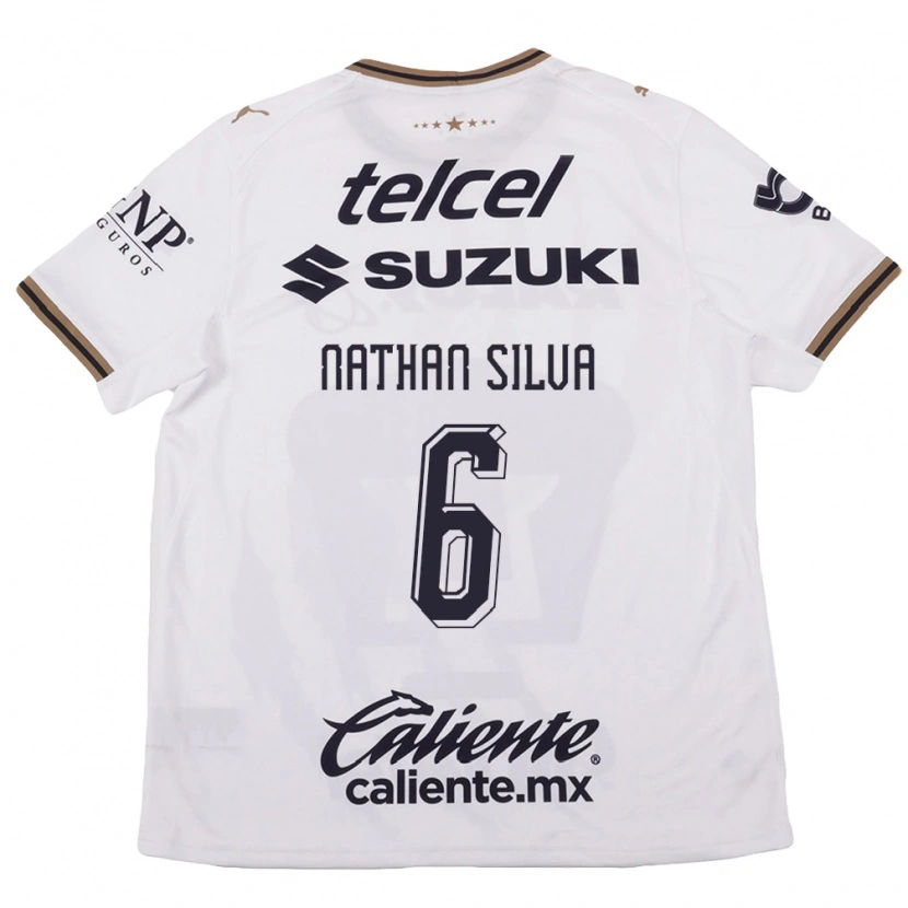 Danxen Kinderen Nathan Silva #6 Wit Zwart Bruin Uitshirt Uittenue 2026/27 T-Shirt België