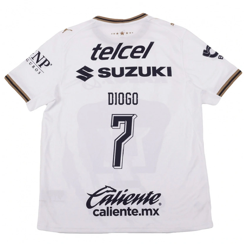Danxen Kinderen Diogo #7 Wit Zwart Bruin Uitshirt Uittenue 2026/27 T-Shirt België