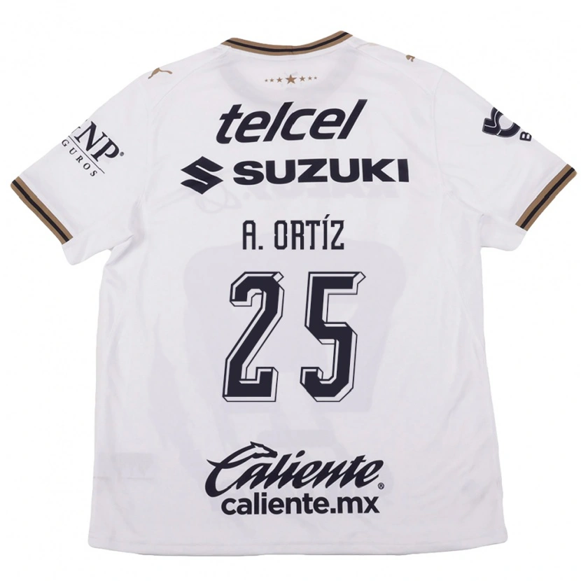 Danxen Kinderen Arturo Ortiz #25 Wit Zwart Bruin Uitshirt Uittenue 2026/27 T-Shirt België