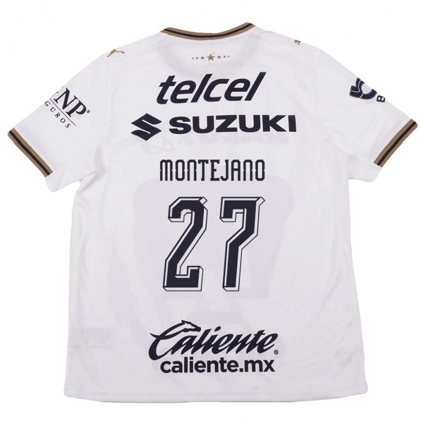Danxen Kinderen Emanuel Montejano #27 Wit Zwart Bruin Uitshirt Uittenue 2026/27 T-Shirt België