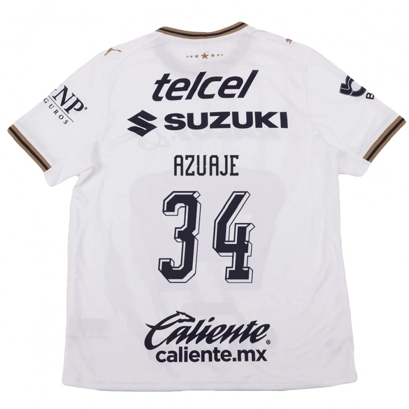 Danxen Kinderen Ángel Azuaje #34 Wit Zwart Bruin Uitshirt Uittenue 2026/27 T-Shirt België