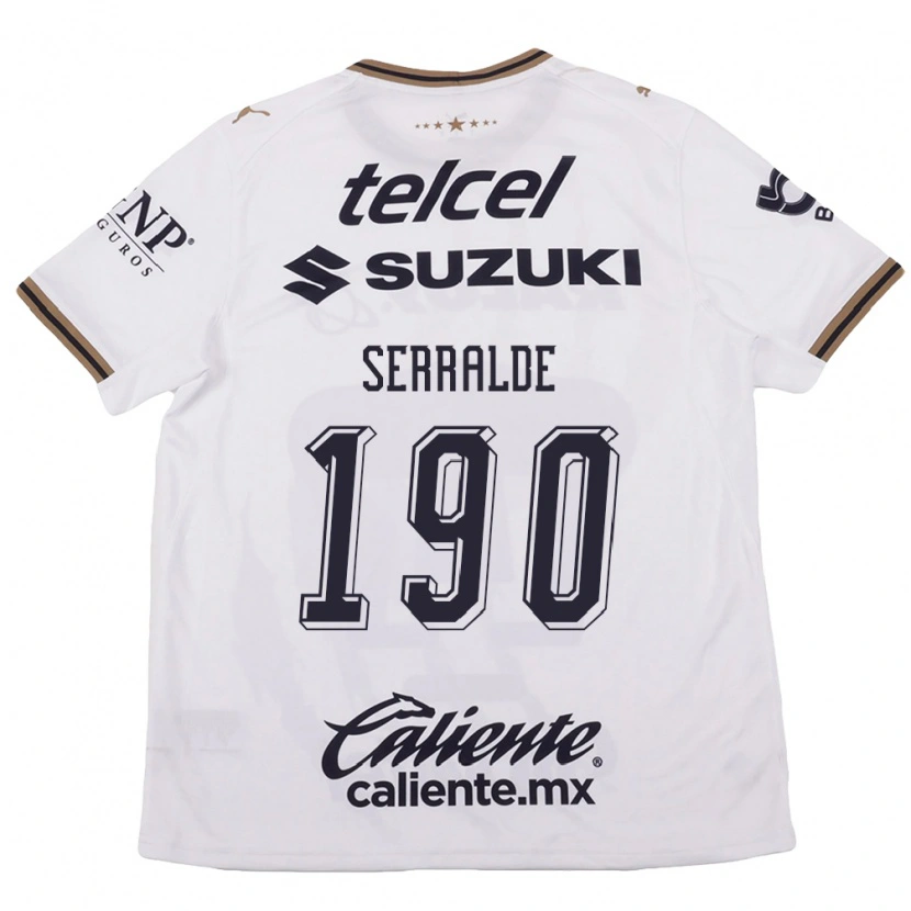 Danxen Kinderen Gerardo Serralde #190 Wit Zwart Bruin Uitshirt Uittenue 2026/27 T-Shirt België