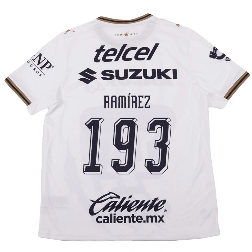 Danxen Kinderen Dennis Ramírez #193 Wit Zwart Bruin Uitshirt Uittenue 2026/27 T-Shirt België