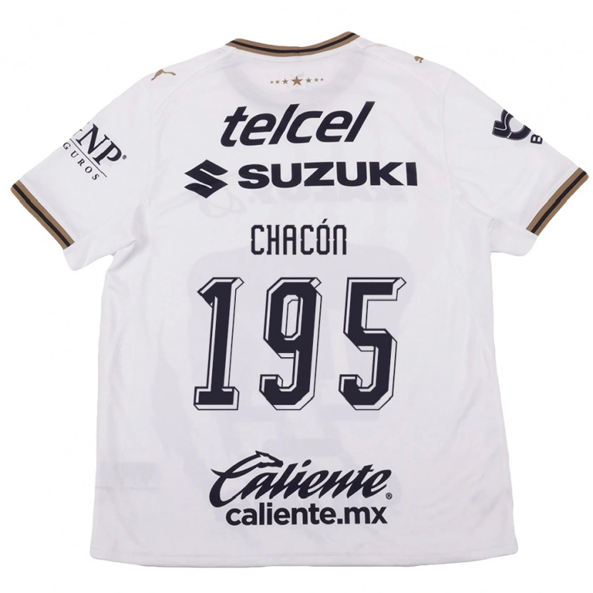 Danxen Kinderen Eduardo Chacón #195 Wit Zwart Bruin Uitshirt Uittenue 2026/27 T-Shirt België