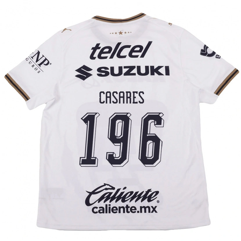 Danxen Kinderen Mateo Casares #196 Wit Zwart Bruin Uitshirt Uittenue 2026/27 T-Shirt België