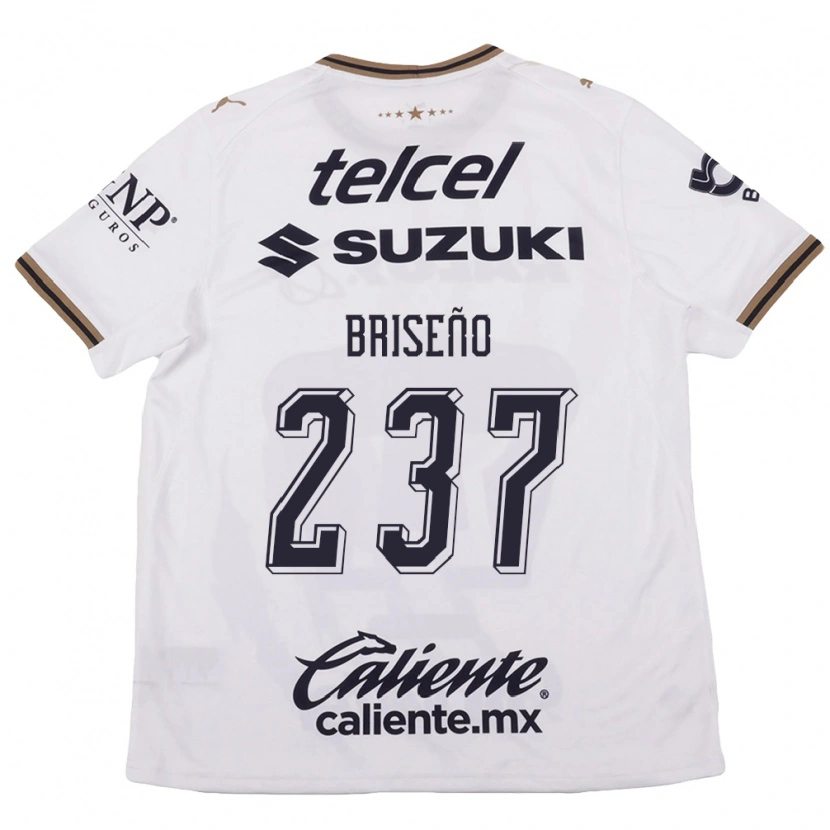 Danxen Kinderen Juan Briseño #237 Wit Zwart Bruin Uitshirt Uittenue 2026/27 T-Shirt België