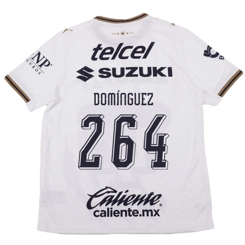 Danxen Kinderen Gerardo Domínguez #264 Wit Zwart Bruin Uitshirt Uittenue 2026/27 T-Shirt België