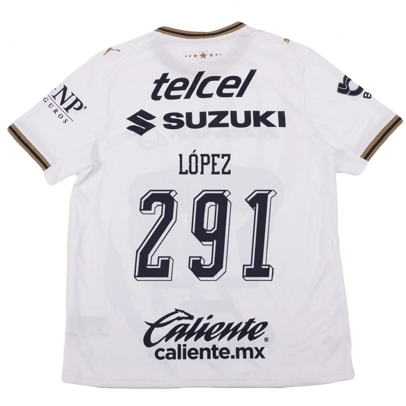 Danxen Kinderen Javier López #291 Wit Zwart Bruin Uitshirt Uittenue 2026/27 T-Shirt België