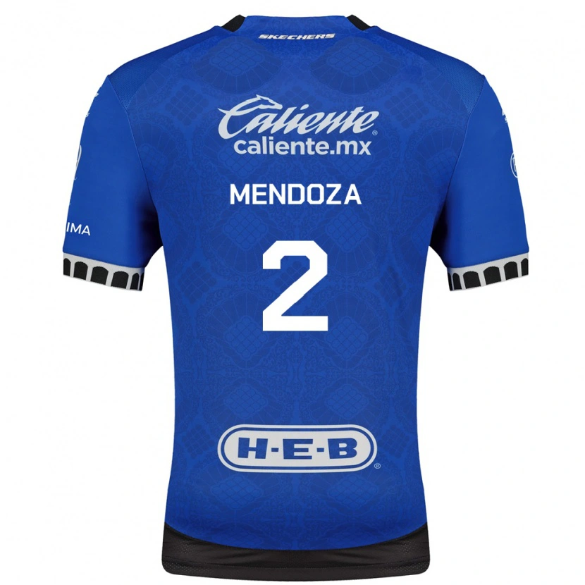 Danxen Kinderen Omar Mendoza #2 Koninklijk Blauw Wit Zwart Uitshirt Uittenue 2026/27 T-Shirt België