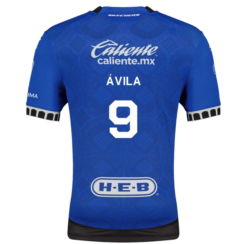 Danxen Kinderen Alí Ávila #9 Koninklijk Blauw Wit Zwart Uitshirt Uittenue 2026/27 T-Shirt België