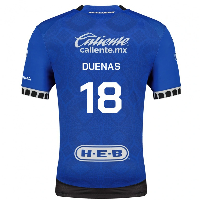 Danxen Kinderen Érik Dueñas #18 Koninklijk Blauw Wit Zwart Uitshirt Uittenue 2026/27 T-Shirt België