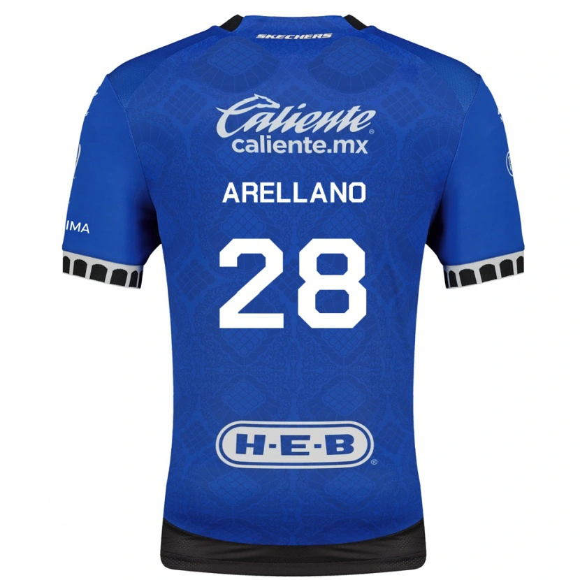 Danxen Kinderen Jesús Arellano #28 Koninklijk Blauw Wit Zwart Uitshirt Uittenue 2026/27 T-Shirt België