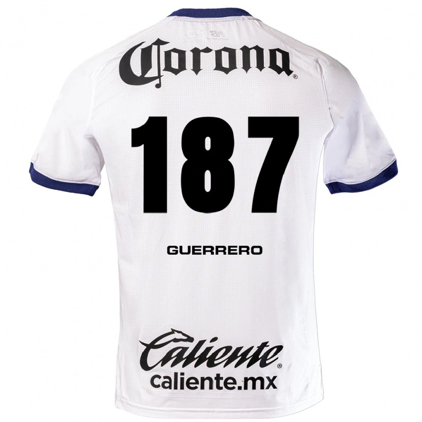 Danxen Kinderen Dominic Guerrero #187 Wit Blauw Zwart Uitshirt Uittenue 2026/27 T-Shirt België