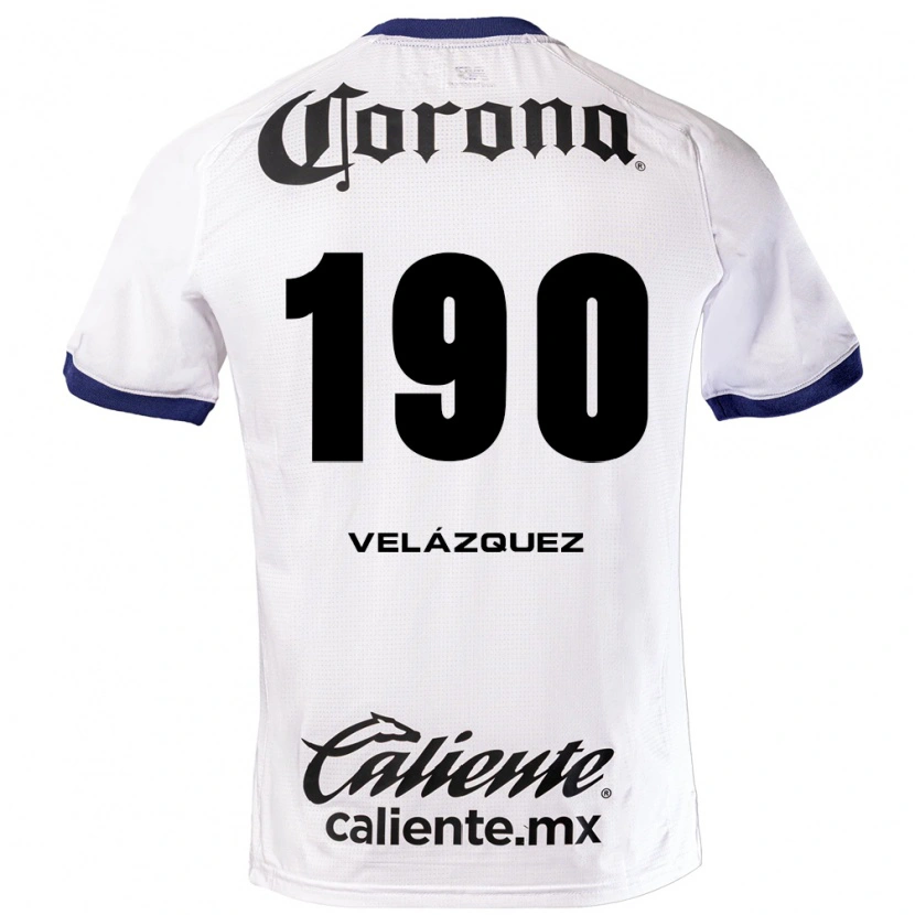 Danxen Kinderen Héber Velázquez #190 Wit Blauw Zwart Uitshirt Uittenue 2026/27 T-Shirt België