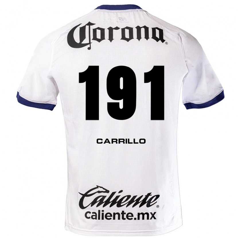 Danxen Kinderen Carlos Carrillo #191 Wit Blauw Zwart Uitshirt Uittenue 2026/27 T-Shirt België