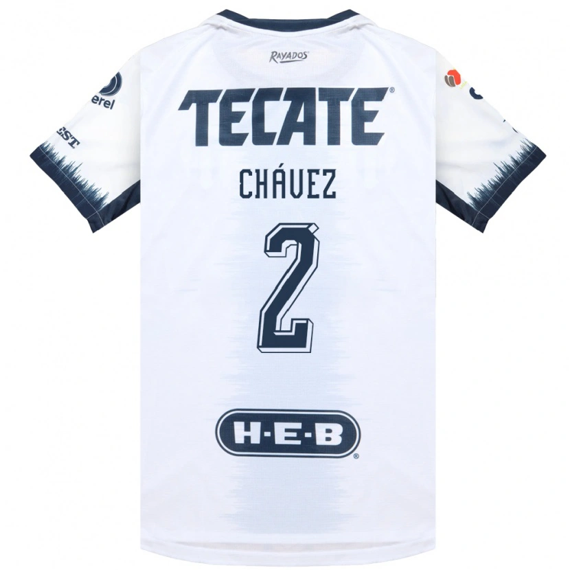 Danxen Kinderen Ricardo Chávez #2 Wit Inktblauw Rood Uitshirt Uittenue 2026/27 T-Shirt België