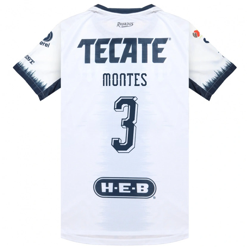 Danxen Kinderen Cesar Montes #3 Wit Inktblauw Rood Uitshirt Uittenue 2026/27 T-Shirt België