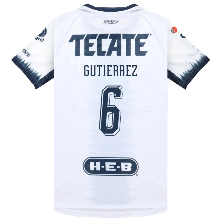 Danxen Kinderen Edson Gutierrez #6 Wit Inktblauw Rood Uitshirt Uittenue 2026/27 T-Shirt België