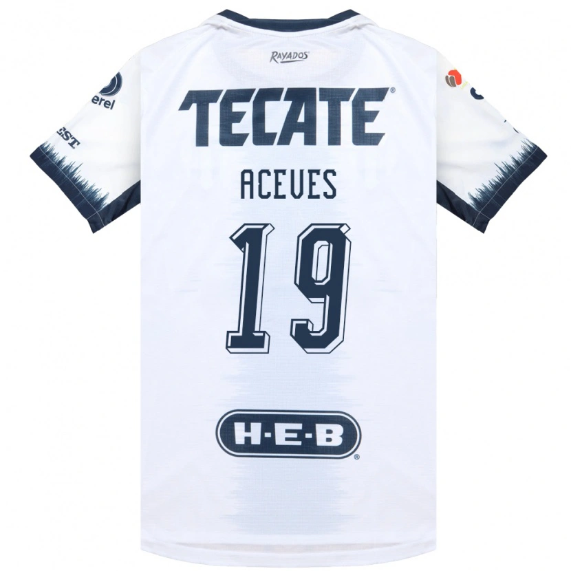 Danxen Kinderen Alonso Aceves #19 Wit Inktblauw Rood Uitshirt Uittenue 2026/27 T-Shirt België