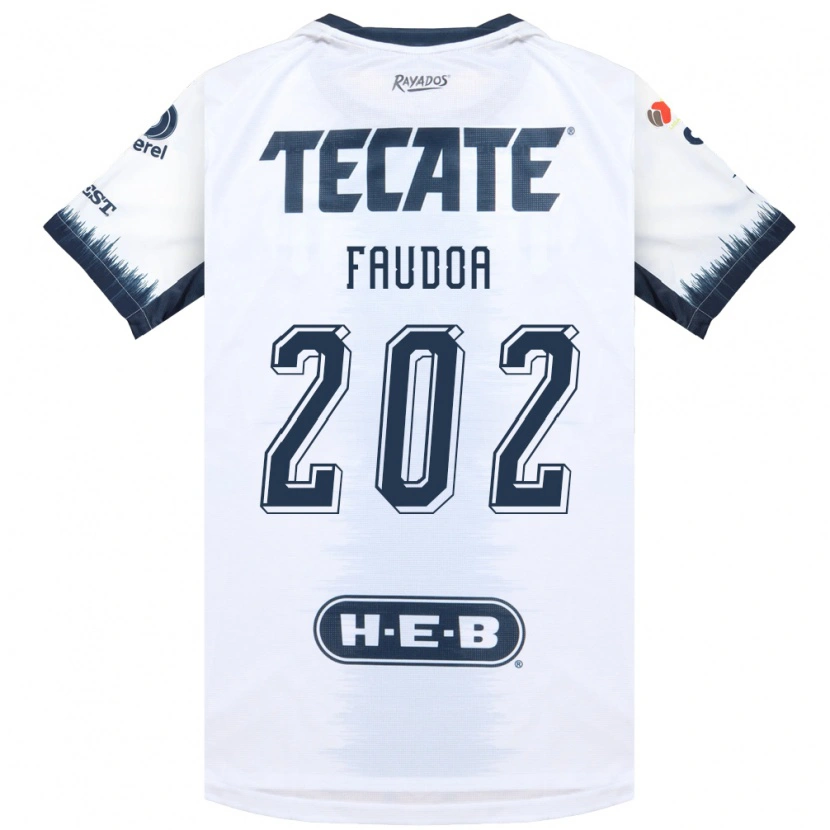 Danxen Kinderen Juan Faudoa #202 Wit Inktblauw Rood Uitshirt Uittenue 2026/27 T-Shirt België