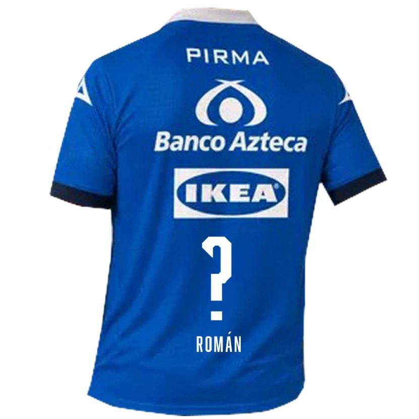 Danxen Kinderen Santiago Román #0 Blauw Wit Uitshirt Uittenue 2026/27 T-Shirt België