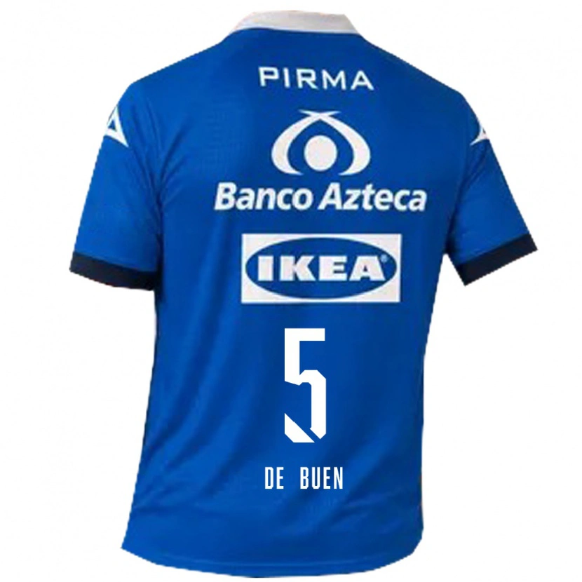Danxen Kinderen Diego De Buen #5 Blauw Wit Uitshirt Uittenue 2026/27 T-Shirt België