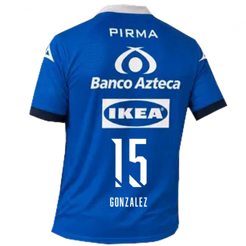 Danxen Kinderen Jaqueline González #15 Blauw Wit Uitshirt Uittenue 2026/27 T-Shirt België