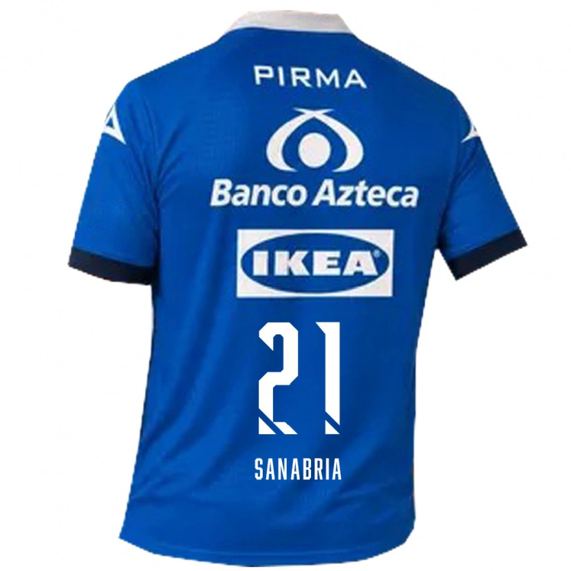 Danxen Kinderen Sergio Sanabria #21 Blauw Wit Uitshirt Uittenue 2026/27 T-Shirt België