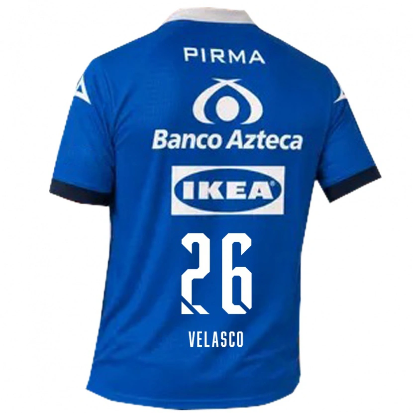 Danxen Kinderen Kevin Velasco #26 Blauw Wit Uitshirt Uittenue 2026/27 T-Shirt België
