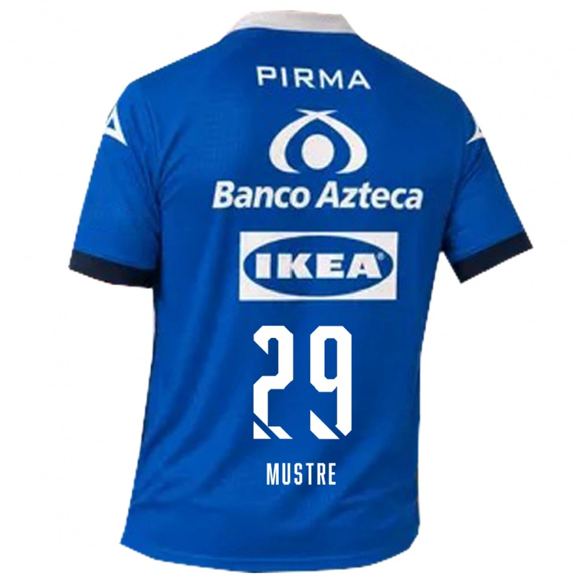 Danxen Kinderen Eduardo Mustre #29 Blauw Wit Uitshirt Uittenue 2026/27 T-Shirt België