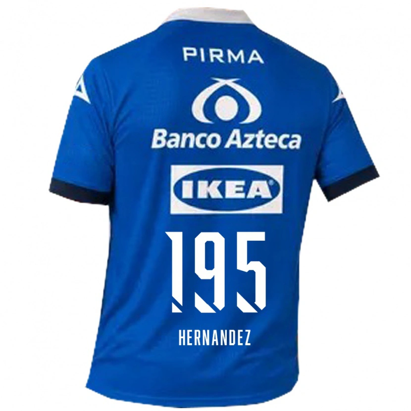 Danxen Kinderen Daniel Hernández #195 Blauw Wit Uitshirt Uittenue 2026/27 T-Shirt België