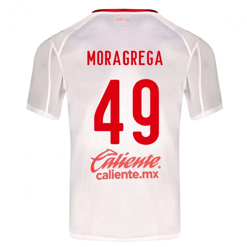Danxen Kinderen Vladimir Moragrega #49 Wit Groen Rood Uitshirt Uittenue 2026/27 T-Shirt België