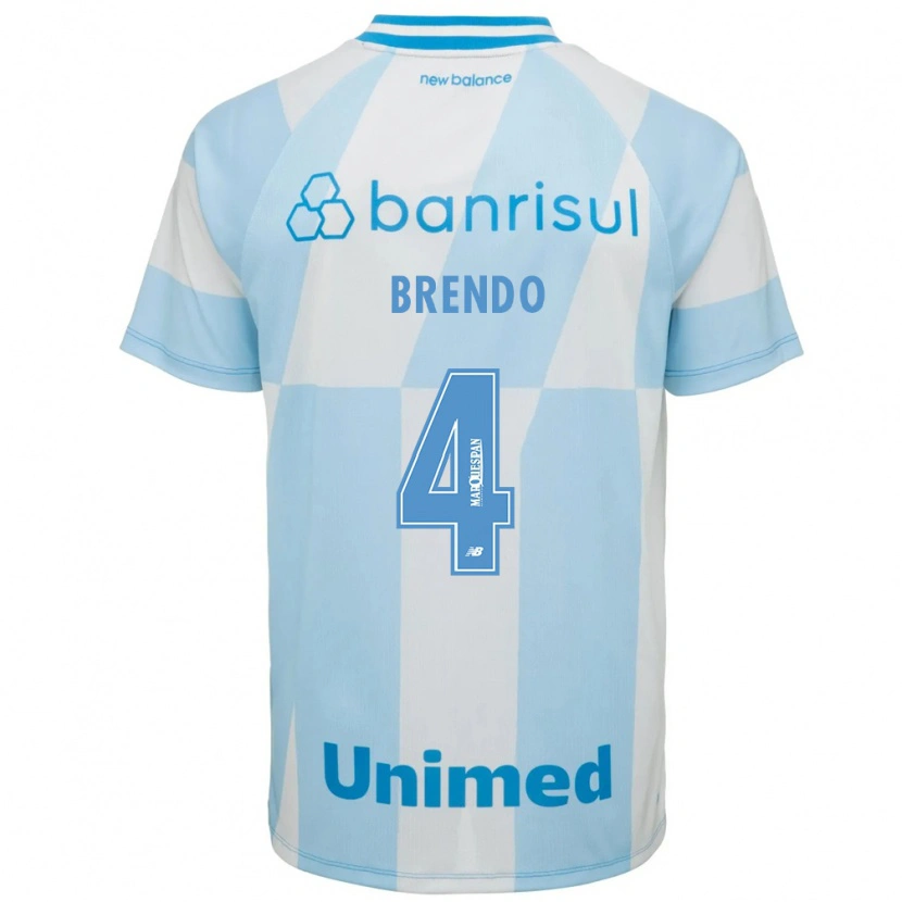 Danxen Kinderen David Brendo #4 Lichtblauw Wit Uitshirt Uittenue 2026/27 T-Shirt België