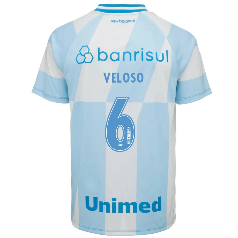 Danxen Kinderen Guilherme Veloso #6 Lichtblauw Wit Uitshirt Uittenue 2026/27 T-Shirt België