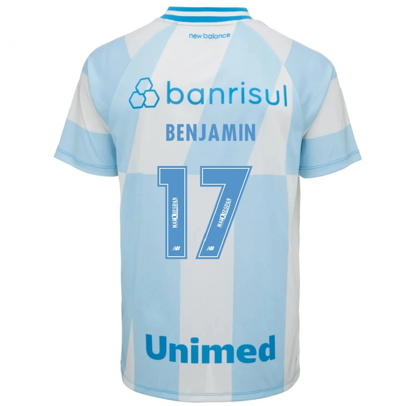 Danxen Kinderen Benjamin Dos Santos #17 Lichtblauw Wit Uitshirt Uittenue 2026/27 T-Shirt België